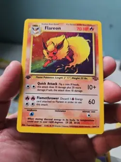 Flareon 3/64 Jungle Set 1st Edition HOLO Rare Card WOTC Pokemon TCG - Image 1