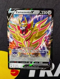 Zamazenta V - 098/159 - Pokemon Crown Zenith Sword & Shield Ultra Rare Card NM - Image 1