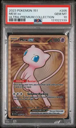 2023 Pokemon Mew ex Full Art 151 UPC Gold Metal Promo Card 205/165 PSA 10 GEM MT - Image 1