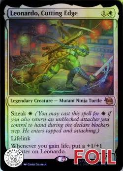 Leonardo, Cutting Edge Foil - Teenage Mutant Ninja Turtles - 15 NM - Image 1