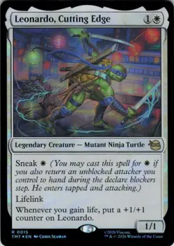 Leonardo, Cutting Edge Foil - Teenage Mutant Ninja Turtles - 15 NM - Image 2