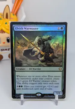 Elvish Warmaster (Prerelease) ✨Foil Sealed Damaged✨ Kaldheim Magic The Gathering - Image 1