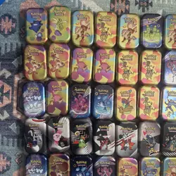 Pokemon TCG - Empty Tin Lot - 43 Tins - 151 Paldea etc - Image 2