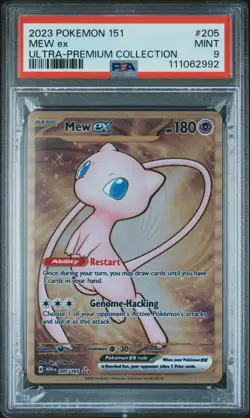 MEW EX 205/165 METAL ULTRA PREMIUM COLLECTION 151 PSA 9 - POKEMON TCG - Image 1