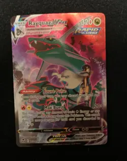 Pokemon Rayquaza VMAX Rapid Strike Ultra Rare TG20/TG30 Silver Tempest Holo - Image 1