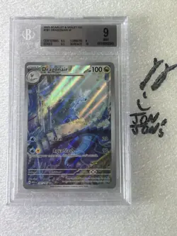 Dragonair 181/165 Illustration Pokemon TCG Scarlet & Violet 151 Rare BGS 9 Mint - Image 1