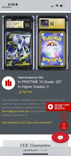 TOP POP Pokemon Mega Absol ex Mega Brave Super Rare Holo CGC Pristine 10 079/063 - Image 3