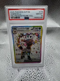 2025 POKEMON SVP EN-SV BLACK STAR PROMO #176 UMBREON EX PSA 10 - Image 1