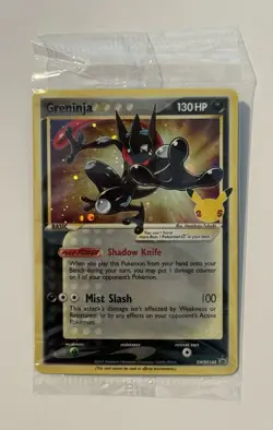 Pokemon TCG Greninja Gold Star SWSH144 - Celebrations Black Star Promo - Sealed - Image 1