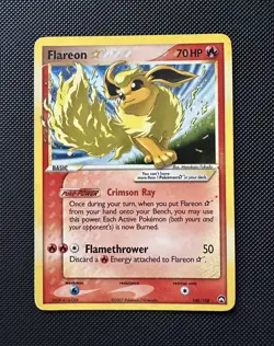 Pokemon Flareon Gold Star 100/109 Holo NM 🔥🔥 Power Keepers TCG - Image 1