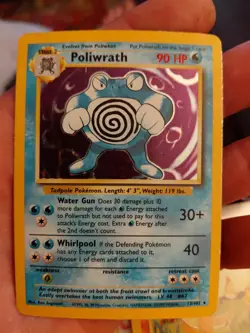 Poliwrath Unlimited Holo Rare Pokemon TCG Base Set 13/102 - Image 1