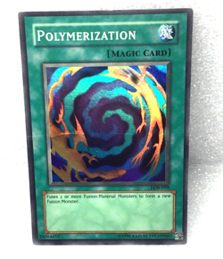 Vintage Yu-Gi-Oh! TCG Polymerization LOB-059 Super Rare WAVY Unlimited - Image 1