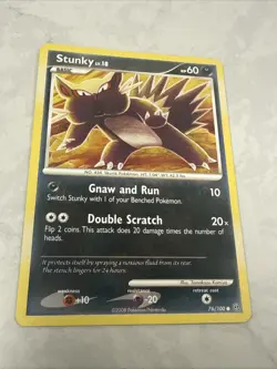 Stunky 76/100 VLP - Stormfront Pokemon Card - Tomokazu Komiya Art - Image 1