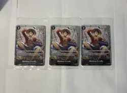 Lot Of 3 Monkey.D.Luffy (Tin Pack Set Vol. 2) P-075 One Piece Sealed Promo Cards - Image 1