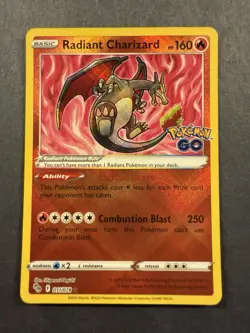 Pokemon TCG Radiant Charizard Pokemon Go Card 011/078 - Image 1