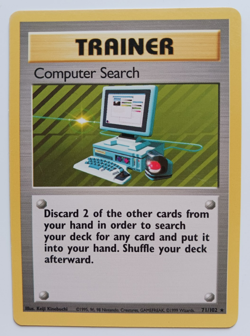 Computer Search Pokemon Card WOTC Base Set 71/102 Rare Trainer Vintage 1999 LP - Image 1
