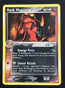 Dark Magcargo 38/109 EX Team Rocket Returns Regular Uncommon Pokemon Card LP - Image 1