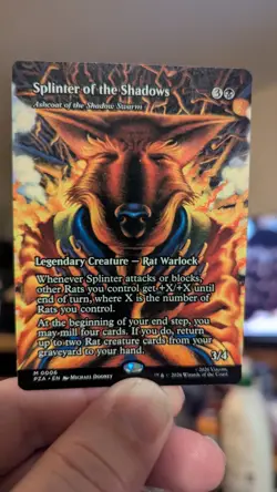 1x Splinter Of The Shadows - Ashcoat BORDERLESS NM TMNT MTG x1 - Image 1