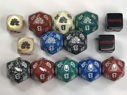 10 mtg Spindown Dice - Black Lotus Dice - Pro Tour Dice - Game Dice - Image 1