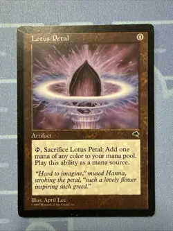 Lotus Petal - Tempest - Magic The Gathering - Vintage 1997 - Image 1