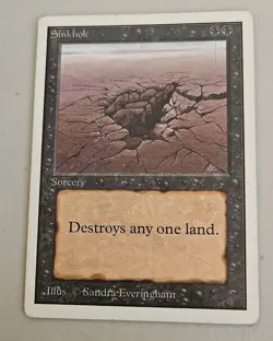 MTG Sinkhole -Unlimited Edition, NM - Image 1
