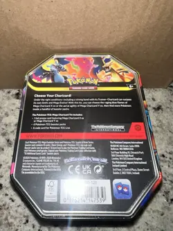 Pokemon Mega Charizard Tin (Mega Charizard X) IN HAND NEW Factory Sealed - Image 2