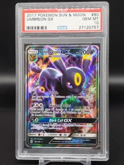 Umbreon GX Pokemon Sun & Moon 80/149 PSA 10 - Image 1