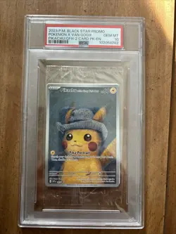 2023 Pokemon SVP Black Star Promo Van Gogh Pikachu With Grey Felt Hat PSA 10 - Image 1