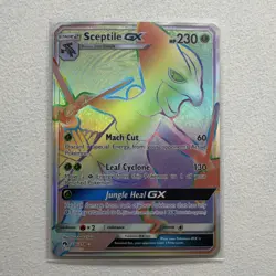 Pokemon Sceptile GX Secret Rare Full Art Holo SM-Lost Thunder 216/214 230 LP/MP - Image 1