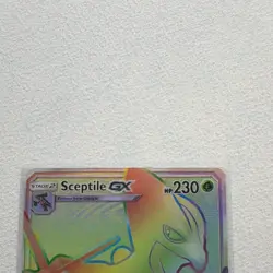 Pokemon Sceptile GX Secret Rare Full Art Holo SM-Lost Thunder 216/214 230 LP/MP - Image 3