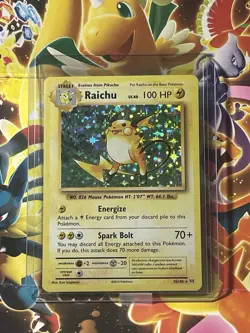 Pokemon Raichu Holo Rare 36/108 Evolutions Stage 1 100 HP Pokemon TCG - Image 1