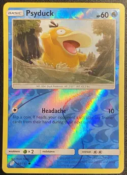 Psyduck Reverse Holo 26/181 Pokemon TCG Sun & Moon Team Up Reverse Holo NM - Image 1