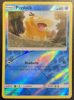 Psyduck Reverse Holo 26/181 Pokemon TCG Sun & Moon Team Up Reverse Holo NM - Image 2