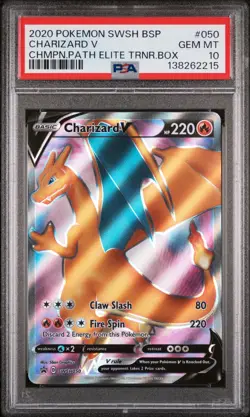 PSA 10 CHARIZARD V 050 CHAMPIONS PATH PROMO POKEMON MJ - Image 1