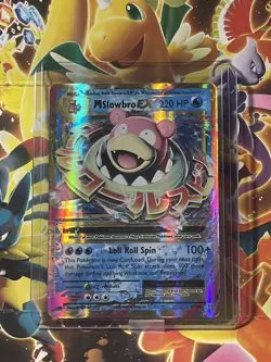 Pokemon M Slowbro EX Mega Ultra Rare Full Art Holo 27/108 Evolutions TCG - Image 1
