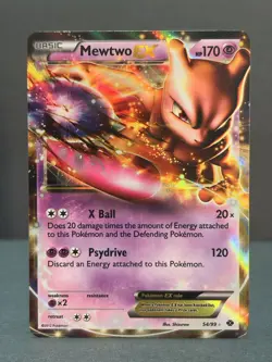 Pokemon TCG – Mewtwo EX 54/99 – Next Destinies – Holo Ultra Rare – LP Condition - Image 1
