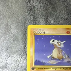 Pokemon TCG Cubone 1st Edition Base Set Common 50/64 English 1999 ( NM ) - Image 3