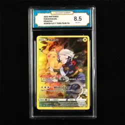 TQG 8.5 NM-MT+ 2022 Pokemon ENG Pikachu TG05/TG30 FA - Image 1