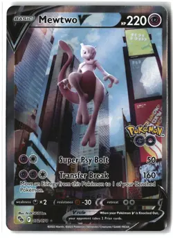 Mewtwo V ⭐ 072/078 Holo Rare Ultra Pokemon GO 2022 Pokemon NM - Image 1