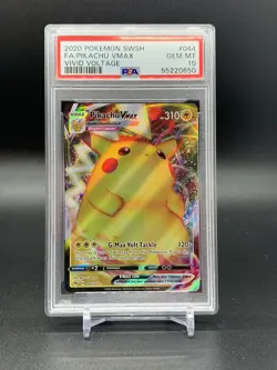 2020 Pokemon Vivid Voltage Pikachu VMax 044 PSA Gem Mint 10 - Image 1