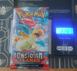 Heavy 22.83g Pokemon Tcg obsidian flames Booster Pack Factory Sealed New - Image 1