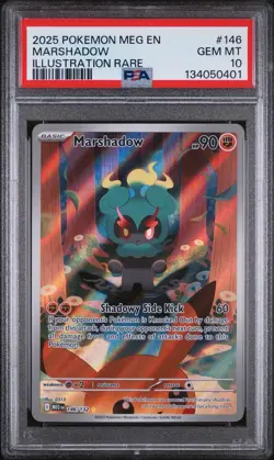 PSA 10 Marshadow #146 Illustration Rare Pokemon Mega Evolution English Gem - Image 1