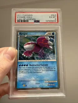 Pokemon Kyogre Call Of Legends Shiny Secret Rare Psa 6 FAT SWIRL Low Pop CLEAN - Image 1