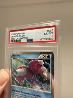 Pokemon Kyogre Call Of Legends Shiny Secret Rare Psa 6 FAT SWIRL Low Pop CLEAN - Image 2