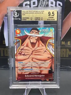 2023 One Piece Paramount War OP02-004 Edward.Newgate SR BGS 9.5 GEM MINT - Image 1