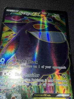 Pokemon Gengar-EX TCG Full Art Ultra Rare Card Phantom Forces 114/119 Holo - Image 4