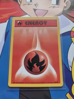 Pokemon Cards:original Base Set: Fire Energy 98/102 - Image 1