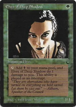 MTG Magic The Gathering Card - Elves of Deep Shadow x1 Excellent. - Image 1