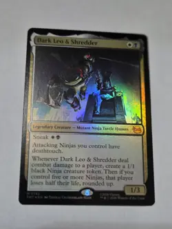 Dark Leo & Shredder * FOIL * - MTG TMT Teenage Mutant Ninja Turtles - NM/MINT - Image 1