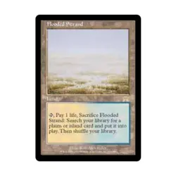 WotC MtG Onslaught Flooded Strand (R) NM - Image 1